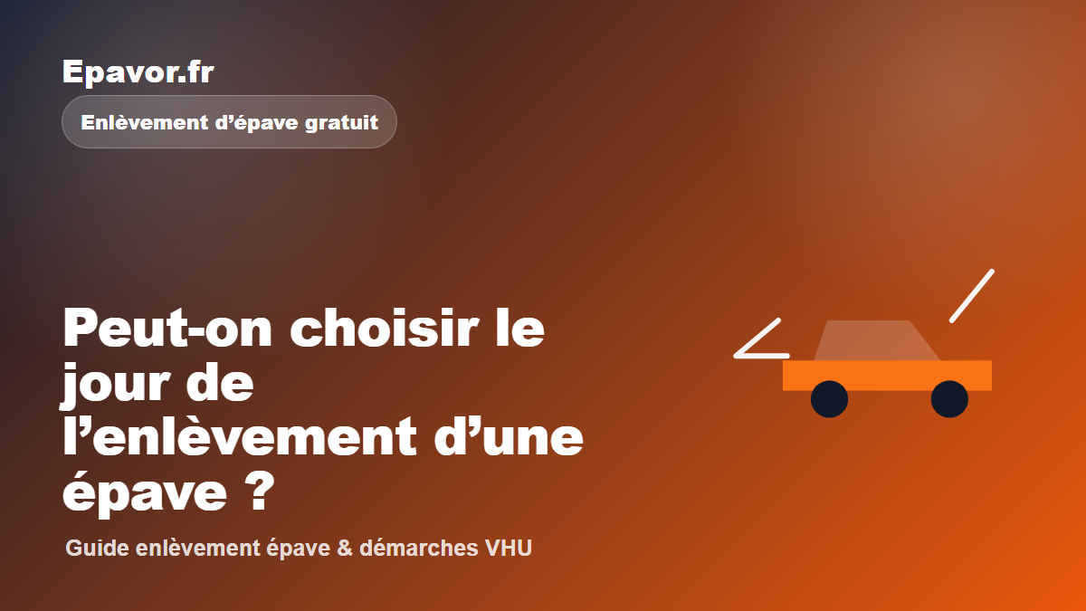 Peut-on choisir le jour de l’enlèvement d’une épave ?