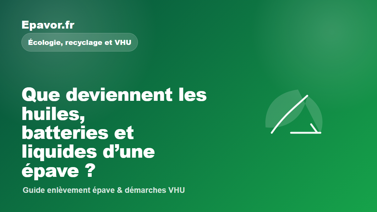 Que deviennent les huiles, batteries et liquides d’une épave ?