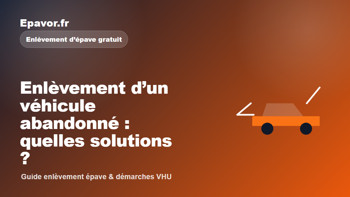 Enlèvement d’un véhicule abandonné : quelles solutions ?