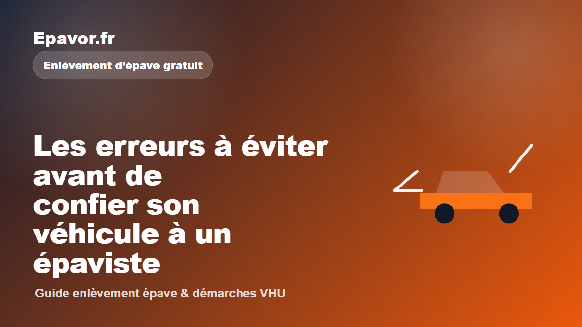 Les erreurs à éviter avant de confier son véhicule à un épaviste