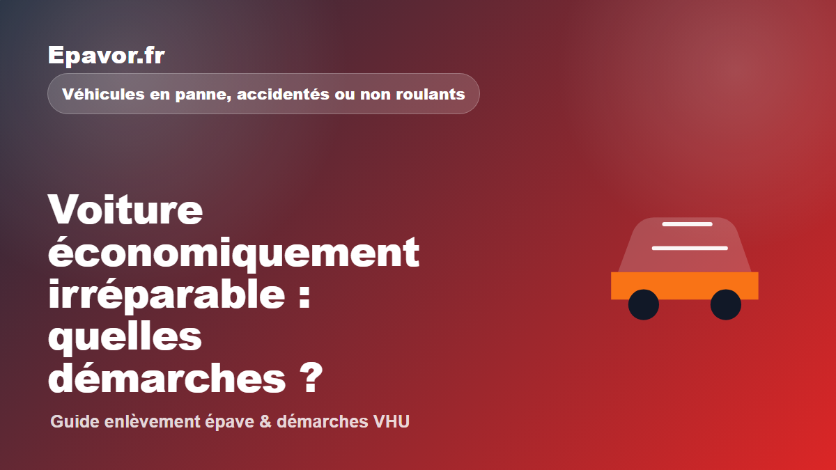 Voiture économiquement irréparable : quelles démarches ?